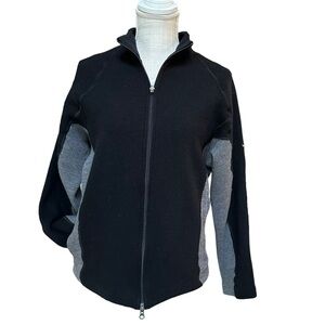 Nike Golf Womens Black & Gray Full  Zip‎ UP Wool Jacket Size M